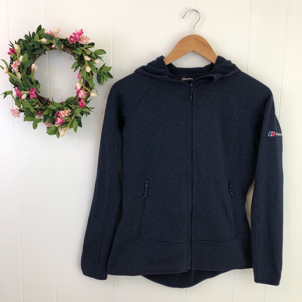 Berghaus Blue Hooded Full Zip Jacket Coat Hoodie